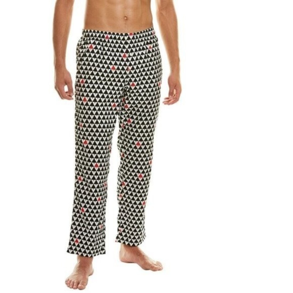 J.Mclaughlin Men's Black White Evergreen Loung Pants Medium Cotton